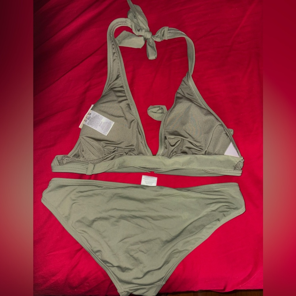 Micheal Kors Green Halter Bikini - Picture 3 of 5
